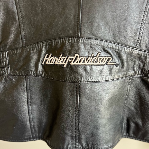 Vintage Harley Davidson Women’s Leather Jacket​​​​ Size S Small - Picture 10 of 11